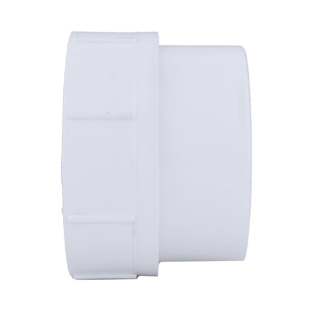 White PVC DWV Fitting Cleanout (Without Plug) 