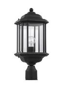 1-Light Outdoor Post Lantern in Black