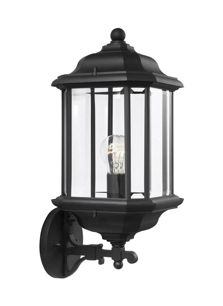 Visual Comfort & Co. Generation Lighting Black 100 W 1-Light Medium Outdoor Wall Lantern 