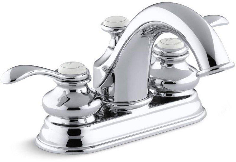 KOHLER Polished Chrome Two Handle Bathroom Sink Faucet 