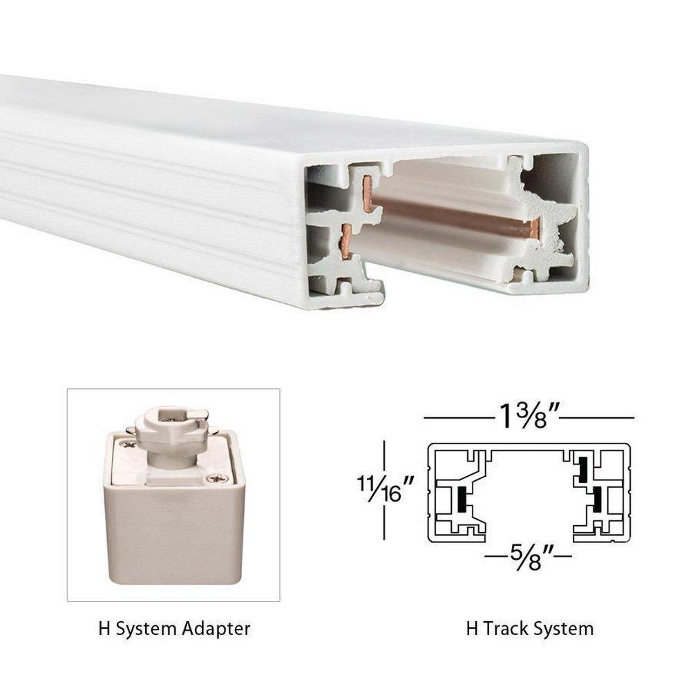 WAC Lighting White Canopy Track Connector Ceiling Light in White 