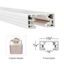 WAC Lighting White Track Lighting with Endcap in White 