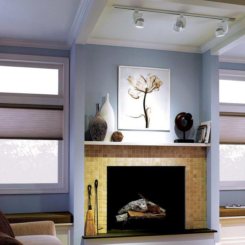 WAC Lighting White 48 in. 22W Track Section Ceiling Light with End Cap 