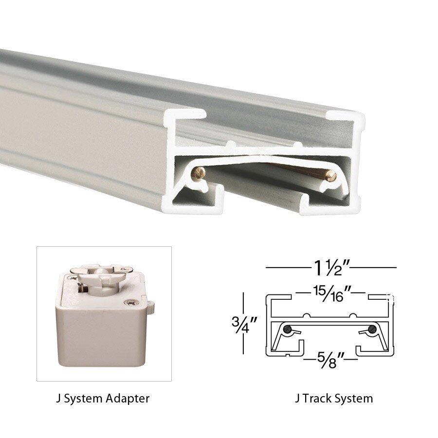 WAC Lighting White 48 in. 22W Track Section Ceiling Light with End Cap 