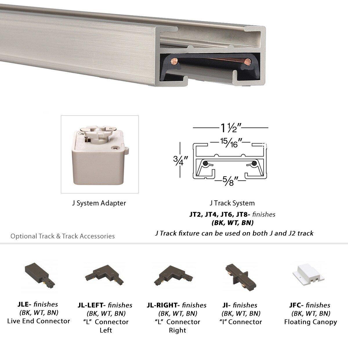 WAC Lighting White 48 in. 22W Track Section Ceiling Light with End Cap 