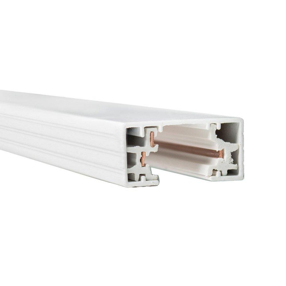 WAC Lighting White Track Lighting with Endcap in White 