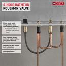 Delta Faucet Sweat Deck Mount Diverter and Rough-in Repair Kit 