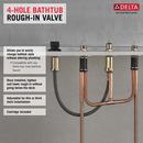 Delta Faucet Sweat Deck Mount Diverter and Rough-in Repair Kit 