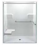 Aquarius Industries White 62 x 33 in. ADA Shower 