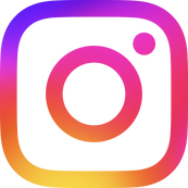 Instagram logo of the outline of a camera in rainbow colors
