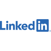 LinkedIn logo with “Linked” written in blue and “in” written in white against a blue square background