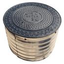 Bass and Hays Foundry 28 in. Galvanized Meter Box with Cast Iron Locking Lid 