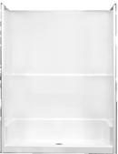 77-1/2 x 35 in. 1 Piece Center Fiberglass Reinforced Plastic Shower in White