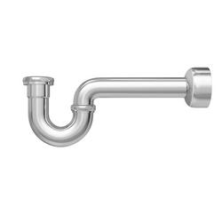 1-1/2 in. Brass P-Trap with Gound Joint in Polished Chrome