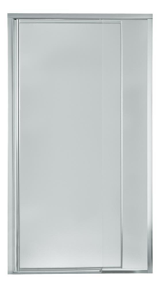 Sterling Silver 69 in. Framed Shower Door with Tempered Glass 