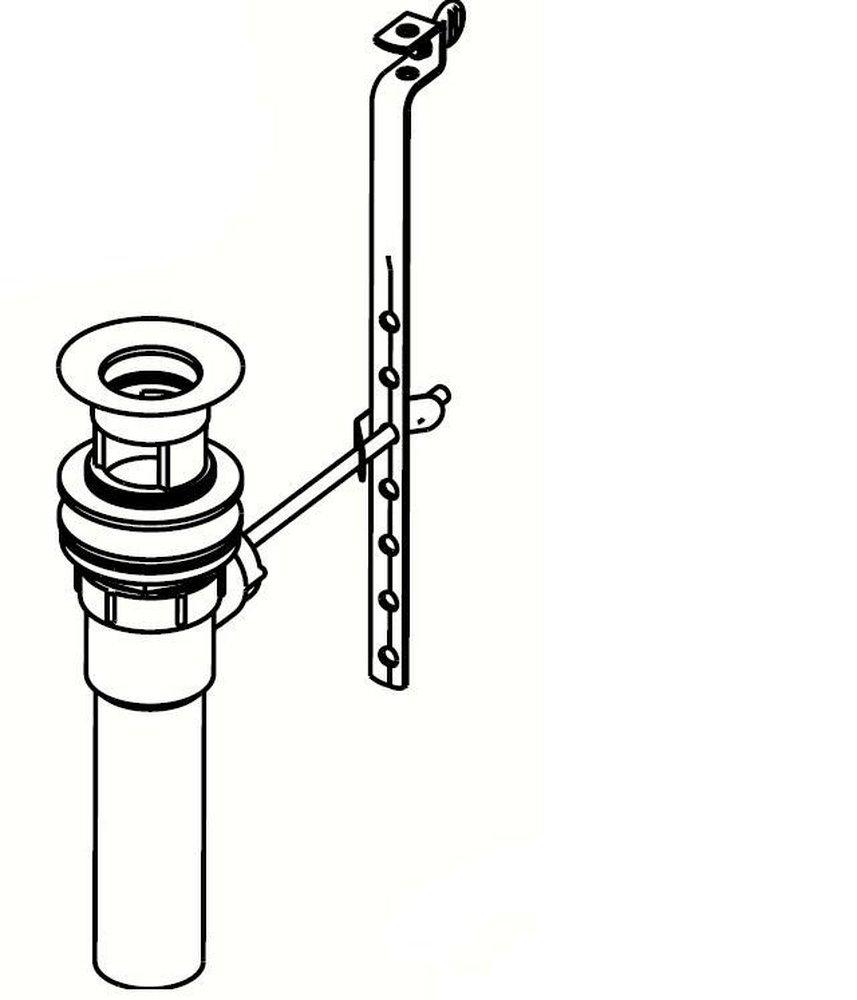 Pfister Polished Brass 2-3/32 x 4-17/32 in. Pop-Up Drain Assembly 