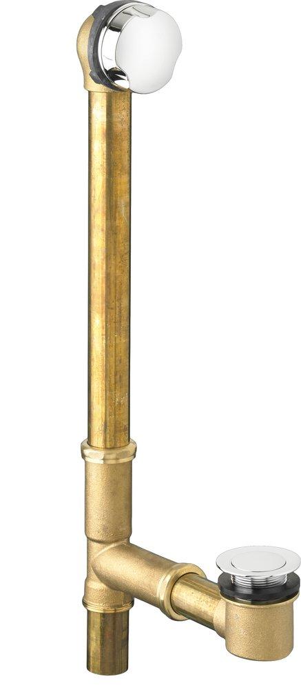 American Standard Polished Chrome 18-1/2 in. Brass Toe-Tap Drain 