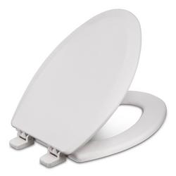 Elongated Closed Front with Cover Toilet Seat in White
