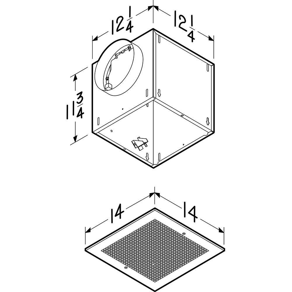 Broan White Bathroom Exhaust Fan in White Enamel 