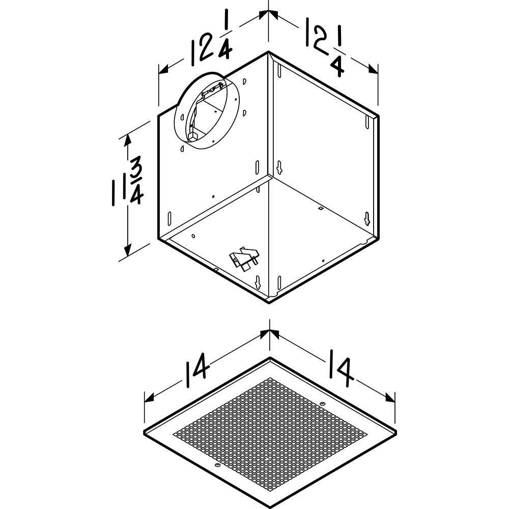 Broan White Bathroom Exhaust Fan in White Enamel 
