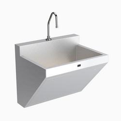 Stainless Steel 1-Station Wall-Mounted Scrub Sink