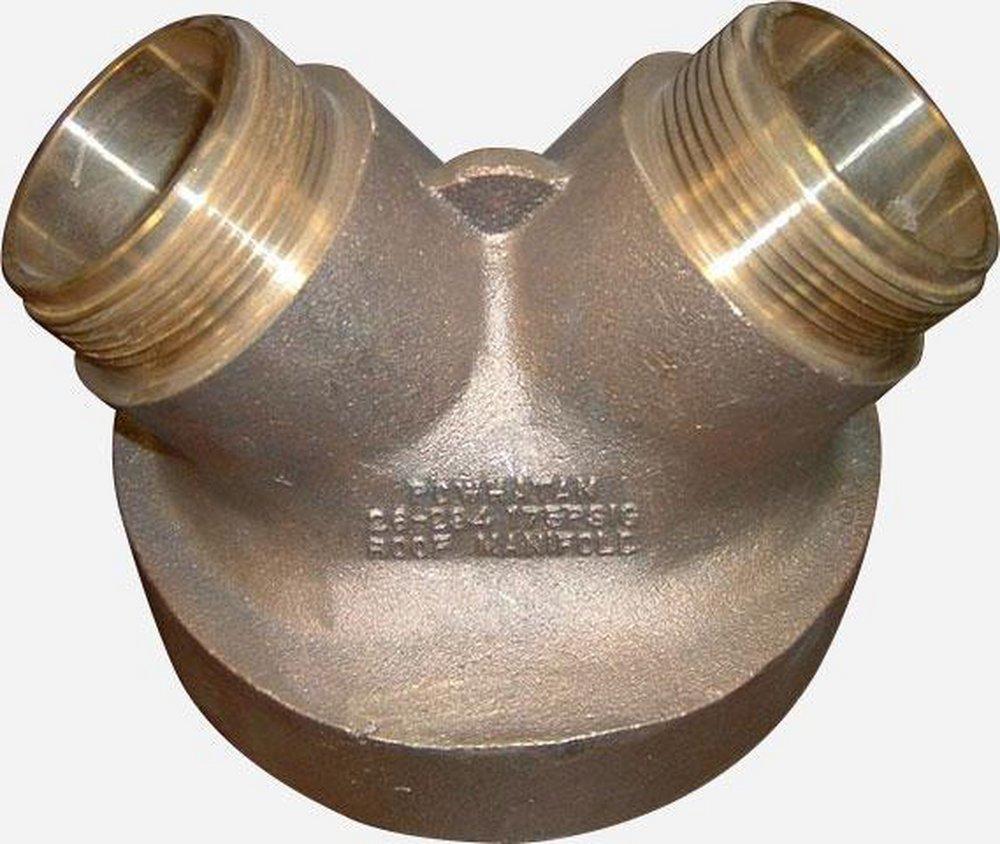 Potter Roemer FNPT x MNPT x MNPT Cast Brass 2-Way Roof Outlet 