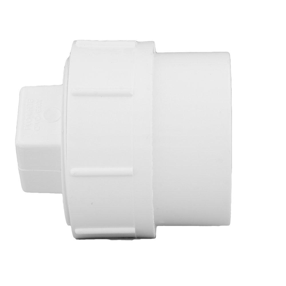 White PVC DWV Fitting Cleanout with Plug 