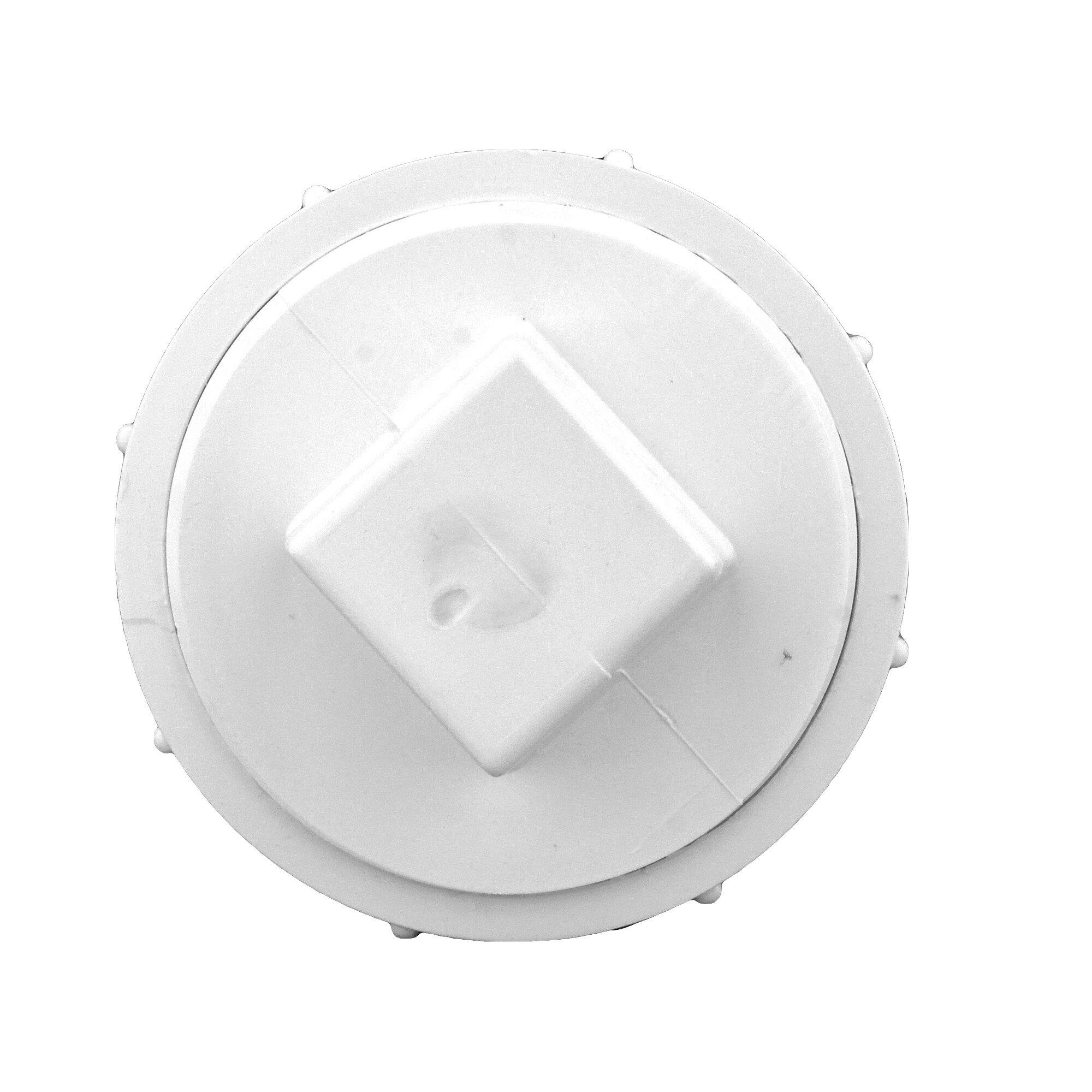 White Spigot x FNPT PVC DWV Cleanout Adapter 