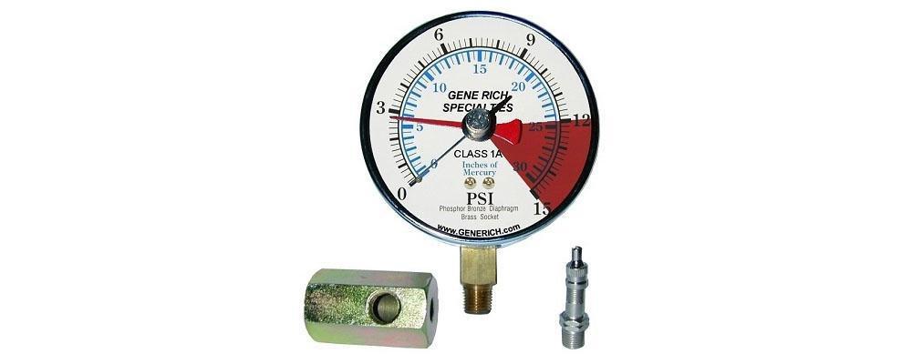 Gene Rich Black Diaphragm Low Pressure Gas Test Gauge 