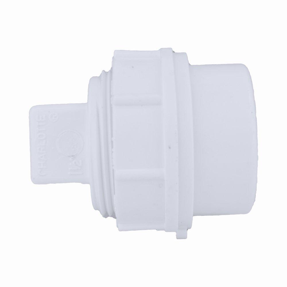 White PVC DWV Fitting Cleanout with Plug 