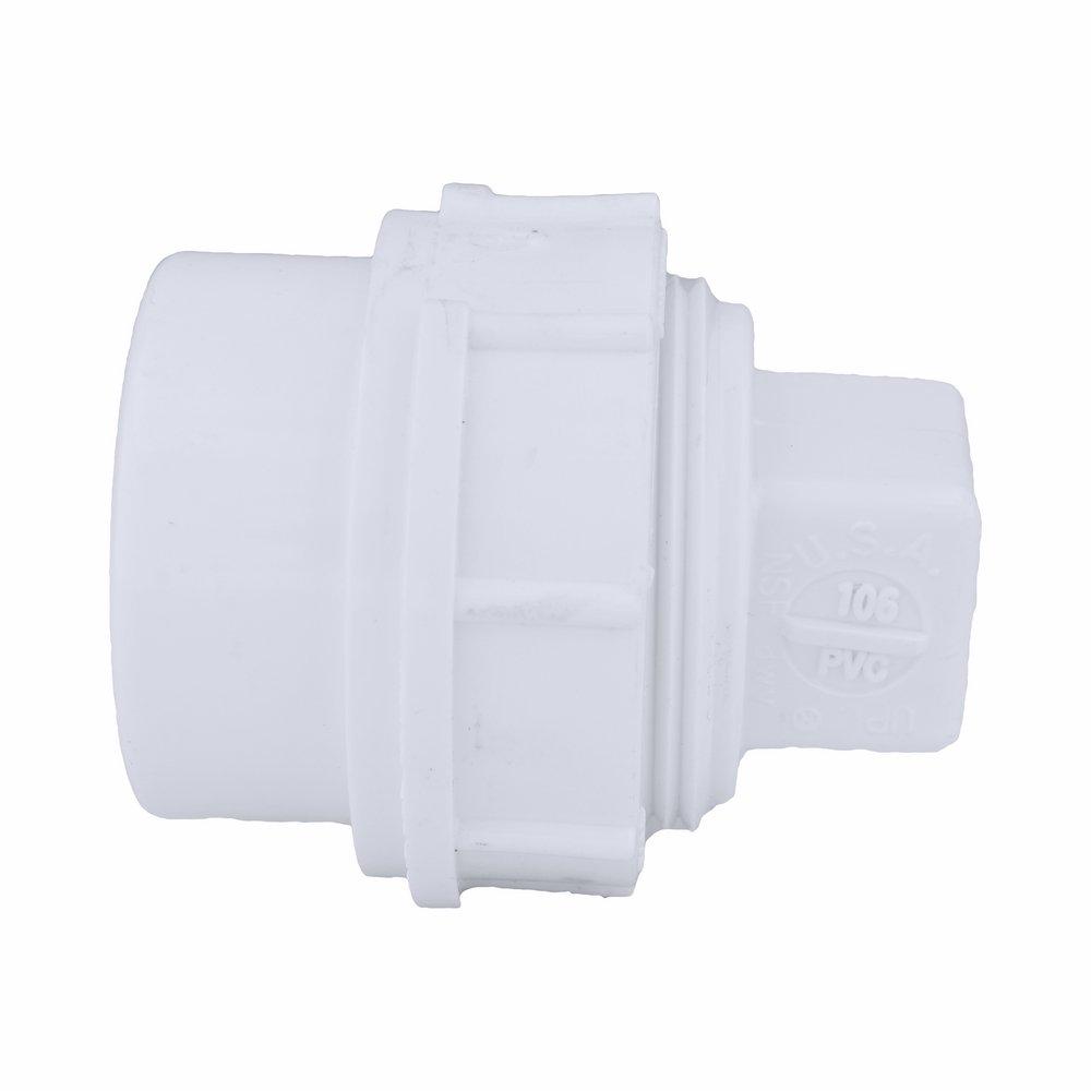 White PVC DWV Fitting Cleanout with Plug 