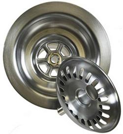 3-1/2 in. Deluxe Basket Strainer with Center Pin in Brushed Stainless Steel