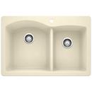 BLANCO Biscuit 33 x 22 in. 1 Hole Composite Double Bowl Dual Mount Kitchen Sink 
