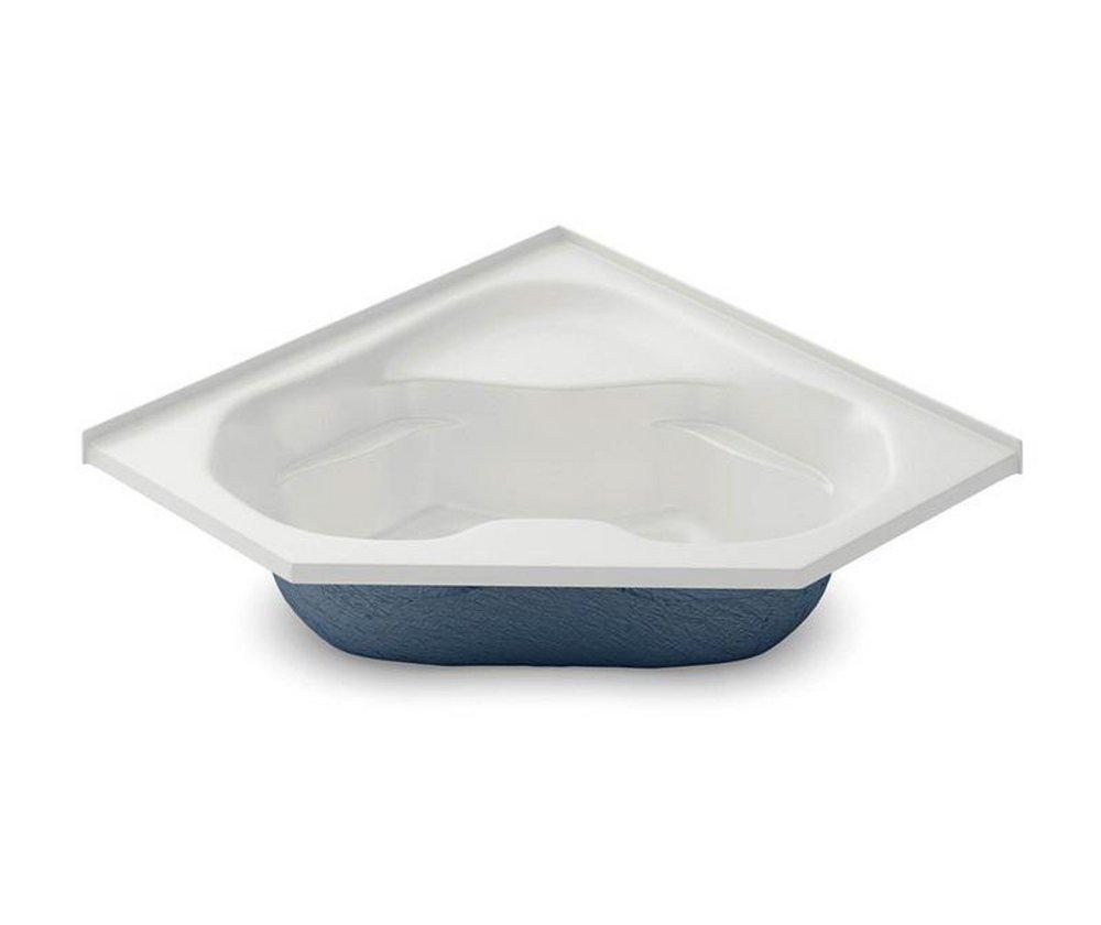 Aker by MAAX White 59 x 59 in. Soaker Corner Bathtub 