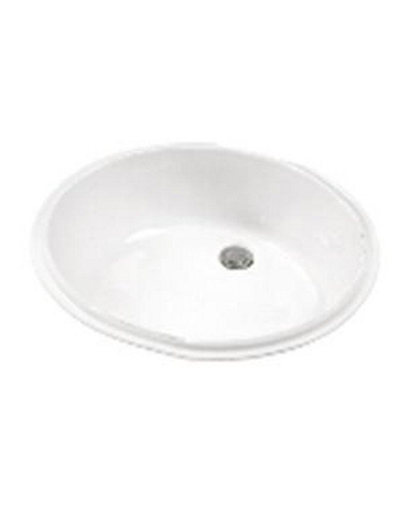 Gerber Plumbing Biscuit 19 x 16 in. Drop-In Mount Oval Undercounter Lavatory Sink 