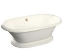 72 x 42 in. Cast Iron Bath Tub in Biscuit