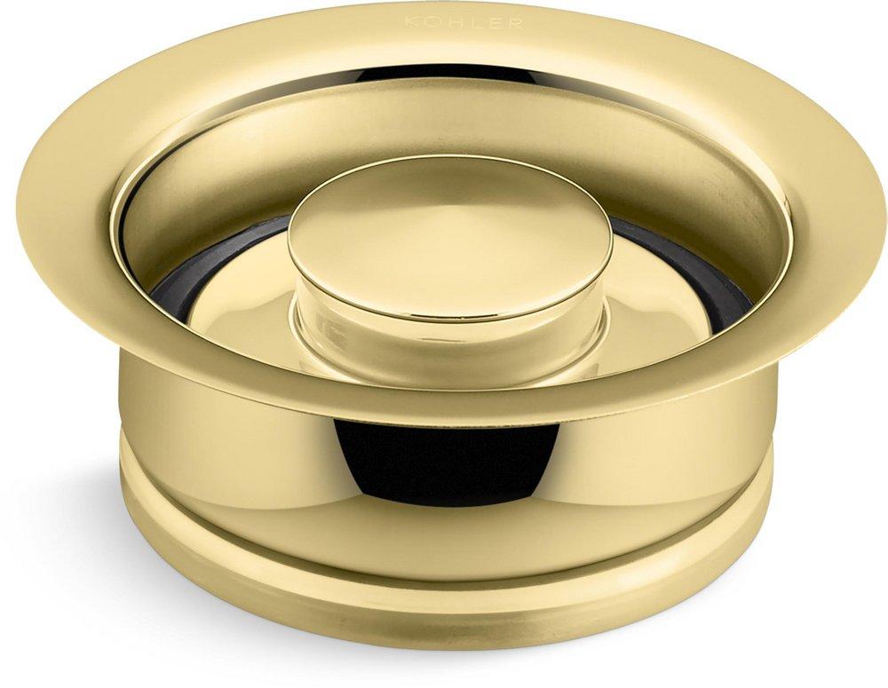 KOHLER Vibrant&reg; Polished Brass Metal Disposer Flange & Stopper 