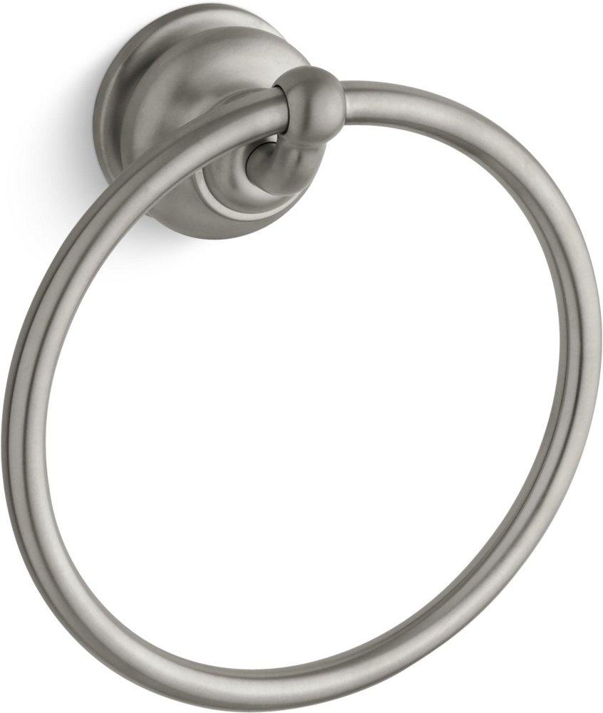 KOHLER Vibrant&reg; Brushed Nickel Round Closed Towel Ring 