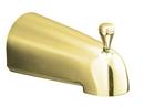 KOHLER Vibrant&reg; Polished Brass Wall Mount Diverter Bath Spout with Slip-Fit Connection 