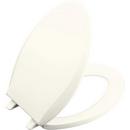 Plastic Elongated Closed Front with Cover Toilet Seat in Biscuit