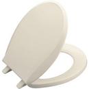 Plastic Round Closed Front with Cover Toilet Seat in Almond