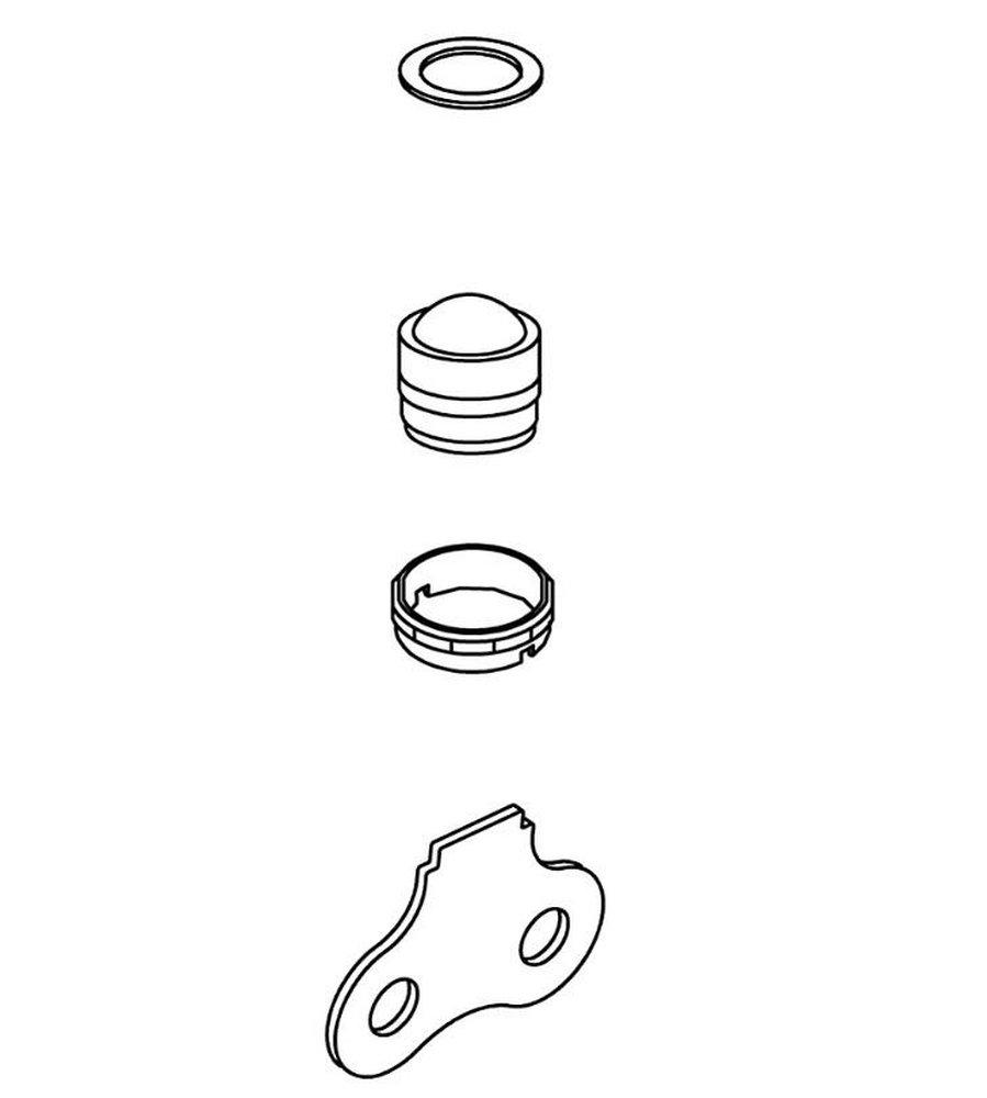 KOHLER Bright Chrome Aerator Kit for K-14406-3 Widespread Bathroom Sink Faucet 