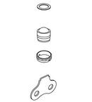 KOHLER Bright Chrome Aerator Kit for K-14406-3 Widespread Bathroom Sink Faucet 