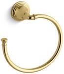 Round Open Towel Ring in Vibrant Polished Brass
