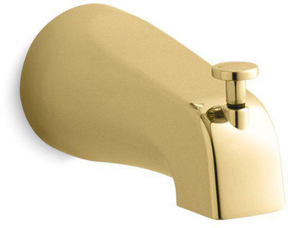 KOHLER Vibrant&reg; Polished Brass 3-7/32 x 2-1/2 in. NPT Diverter Bath Spout 