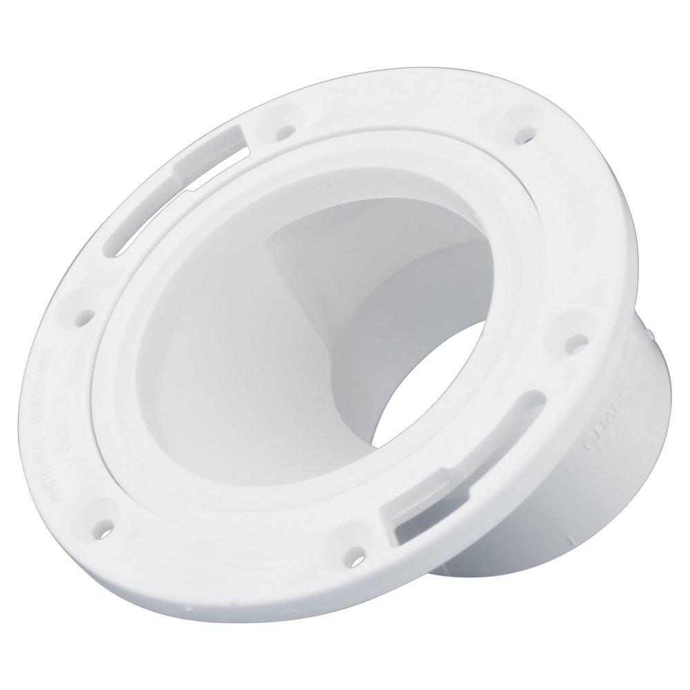 White PVC DWV Offset Adjustable Plastic Ring Closet Flange 