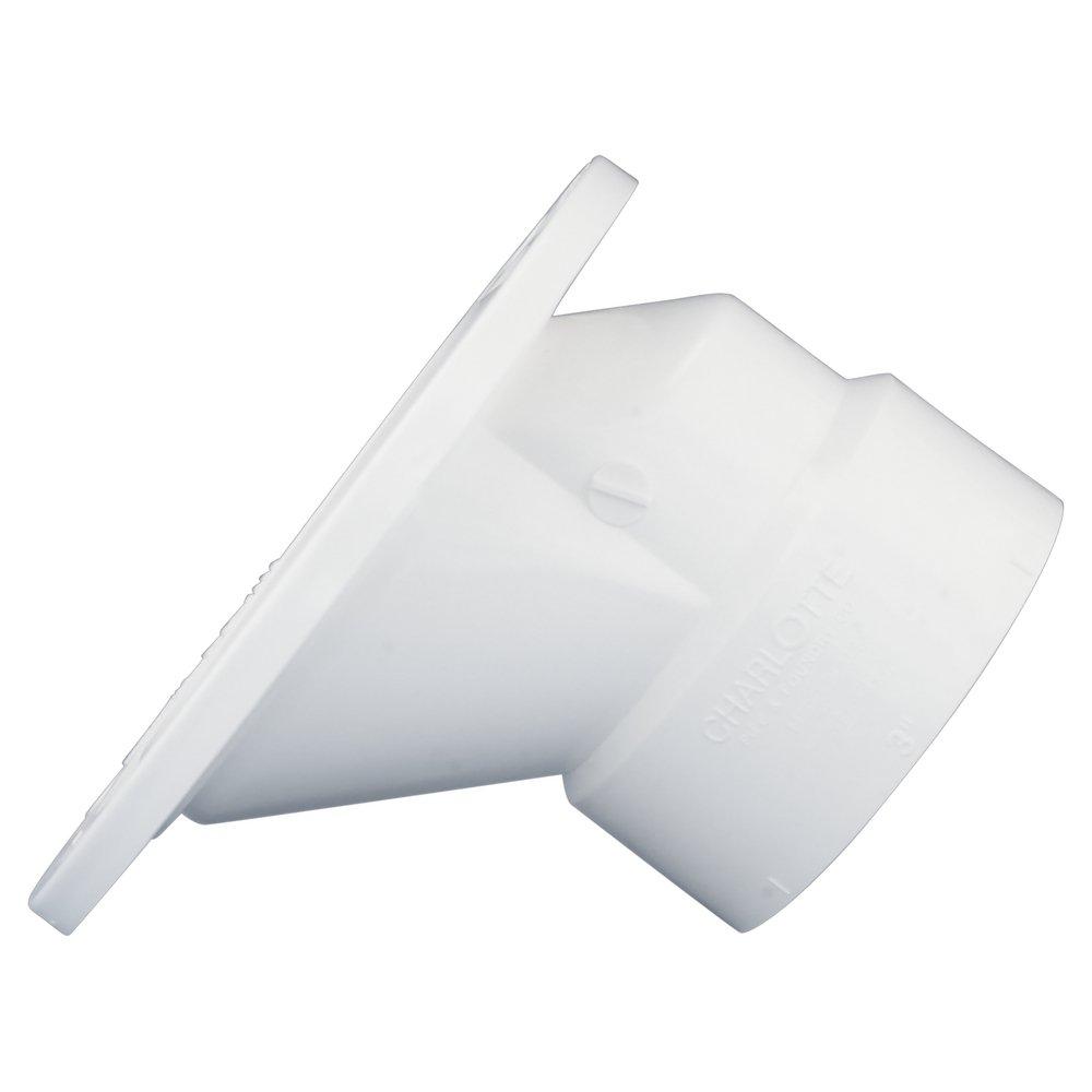 White PVC DWV Offset Adjustable Plastic Ring Closet Flange 