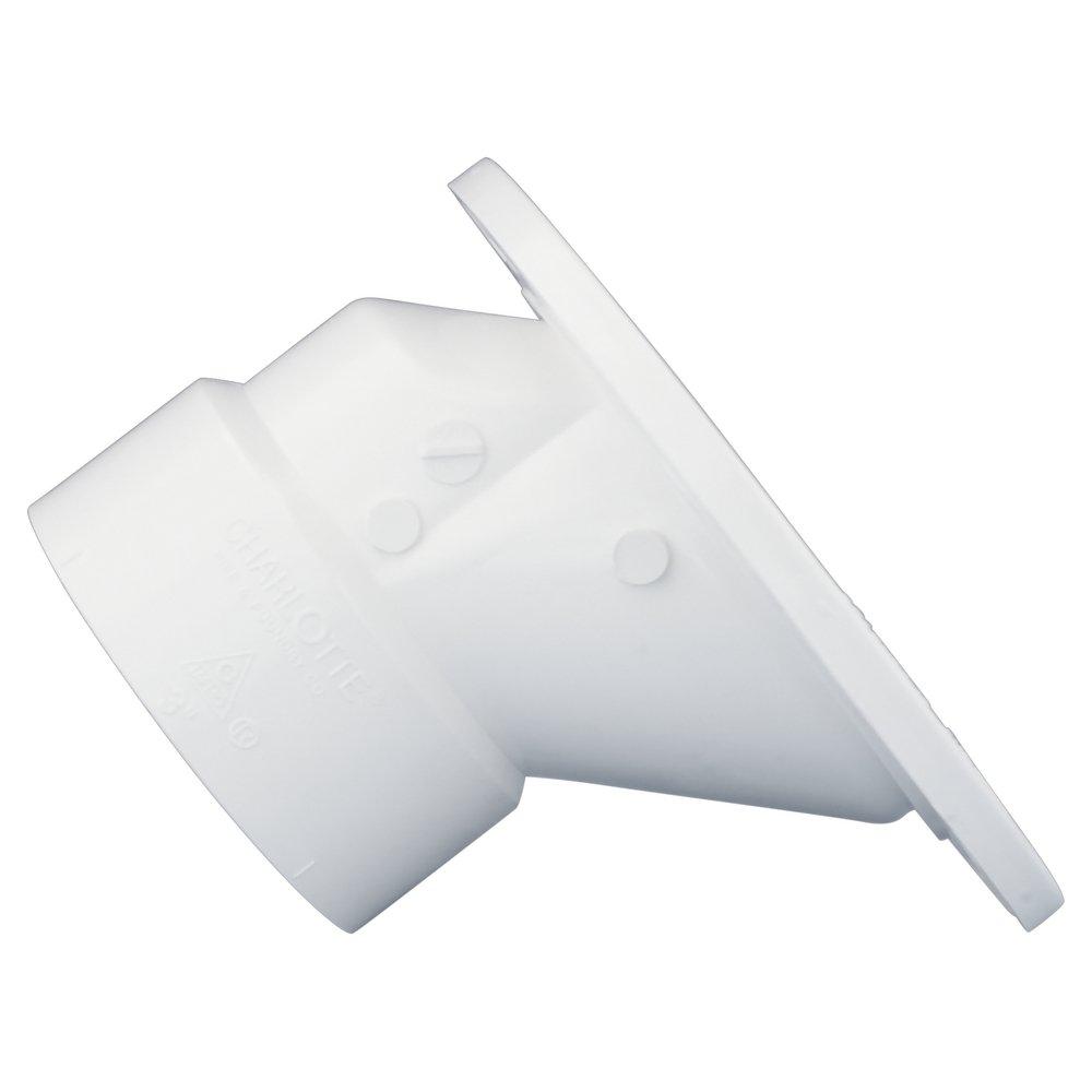 White PVC DWV Offset Adjustable Plastic Ring Closet Flange 