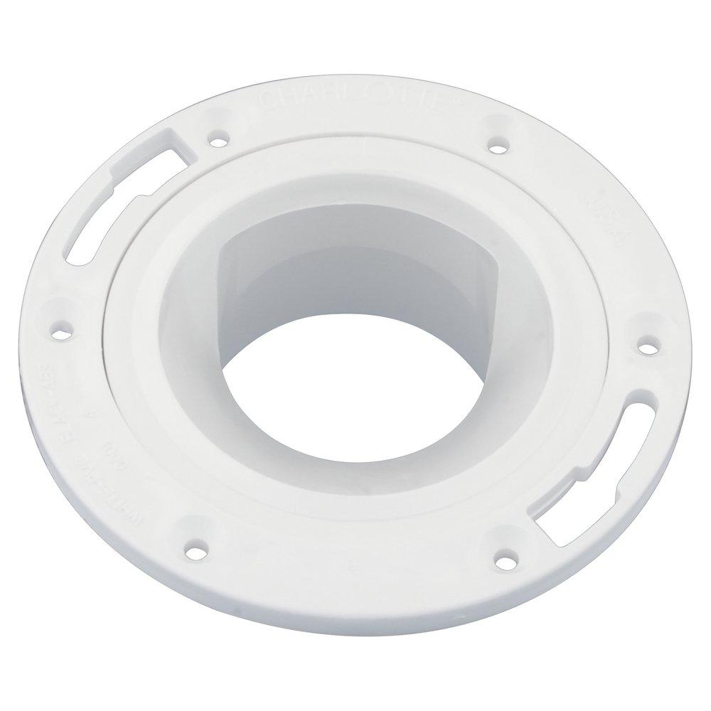 White PVC DWV Offset Adjustable Plastic Ring Closet Flange 