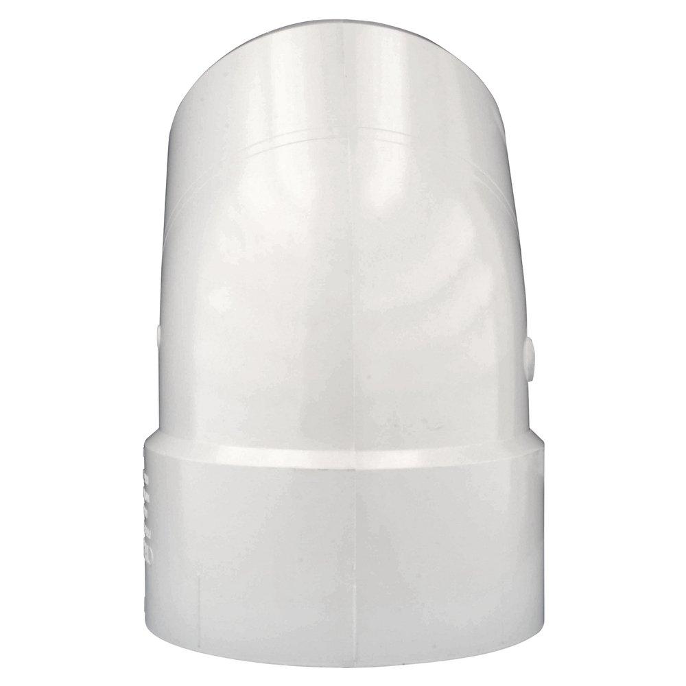 White PVC DWV 45&deg; Street Elbow 